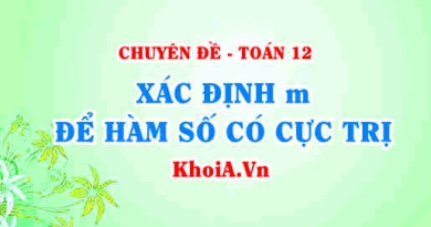 Xác định m để hàm số có cực trị - Toán lớp 12